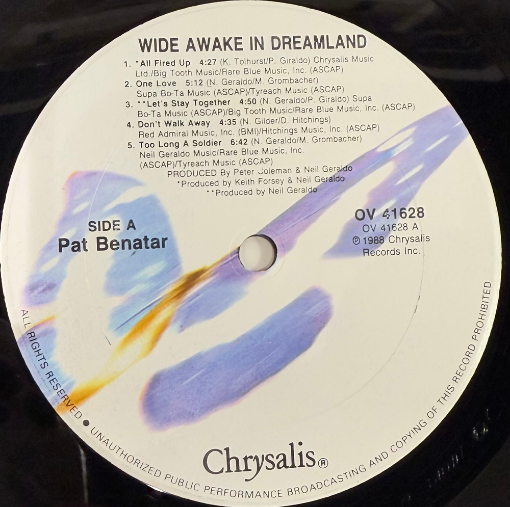 Виниловая пластинка Pat Benatar ‎– Wide Awake In Dreamland LP