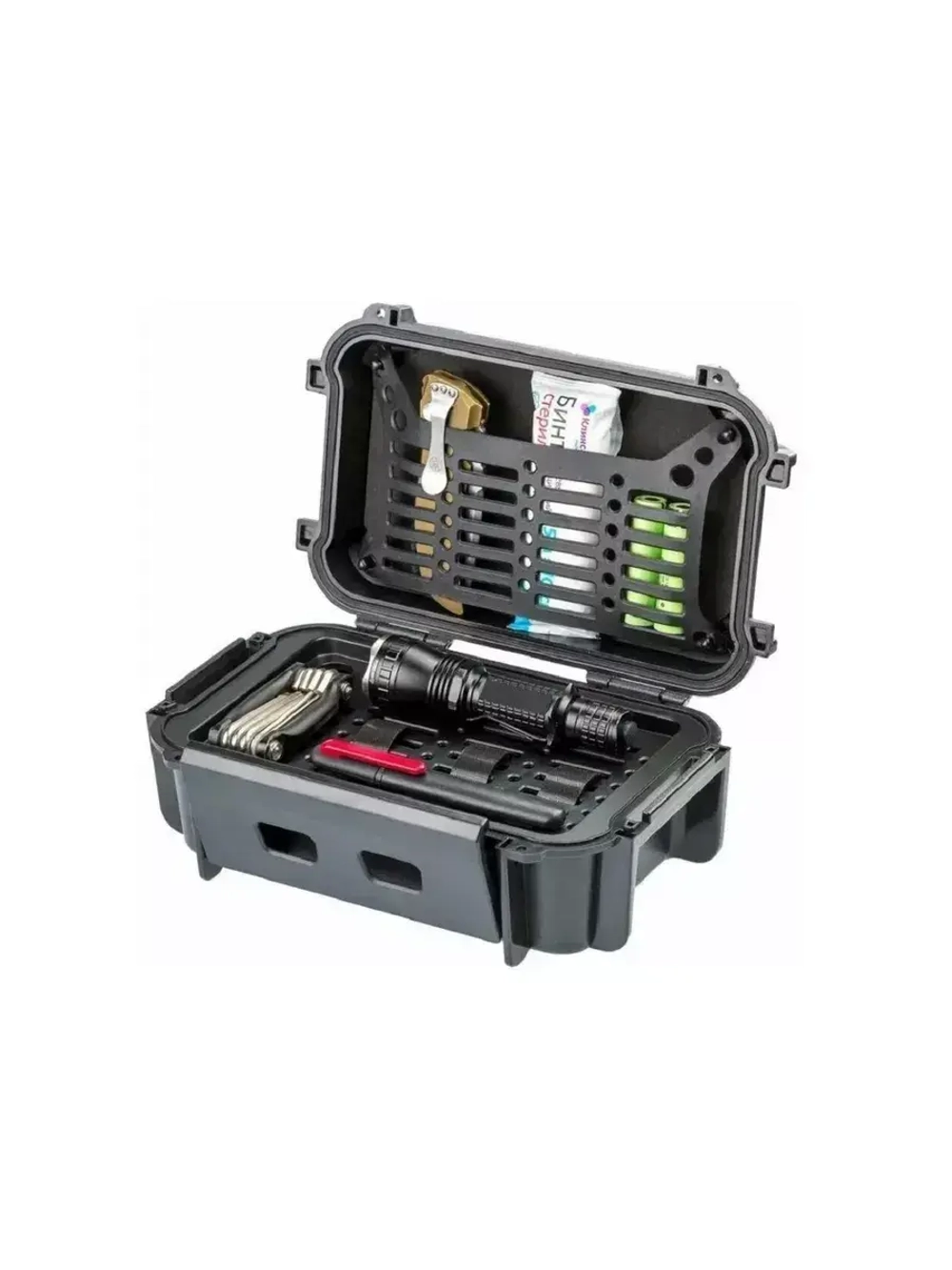 Кейс-органайзер для мелочевки с крепежом 2,57л 230*140*80мм