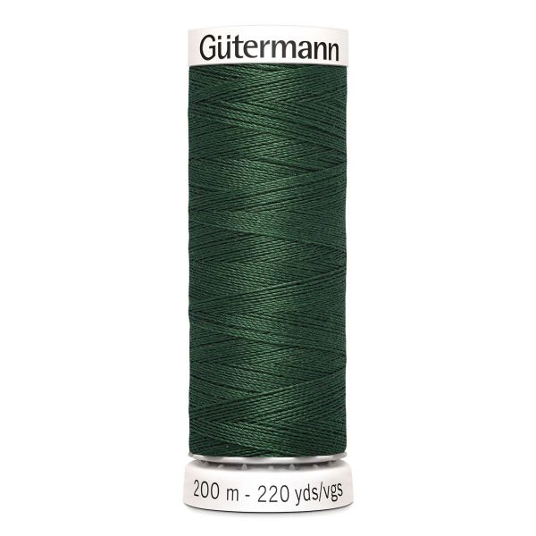 Нитки универсальные Gutermann Sew-all 100 (200 метров), 5 кат. | 555 т.серо-зеленый