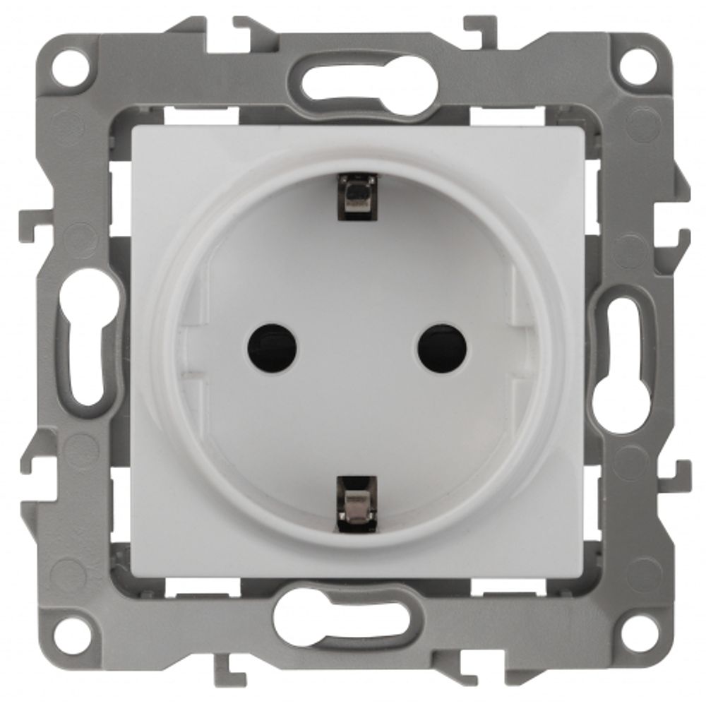 Розетка ЭРА Серия 12 12-2111-01 2P+E Schuko 16A-250В IP20 винт белый | Эра 12