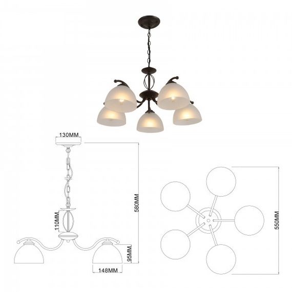 Подвесная люстра Rivoli Jackeline 9141-305 Б0054758