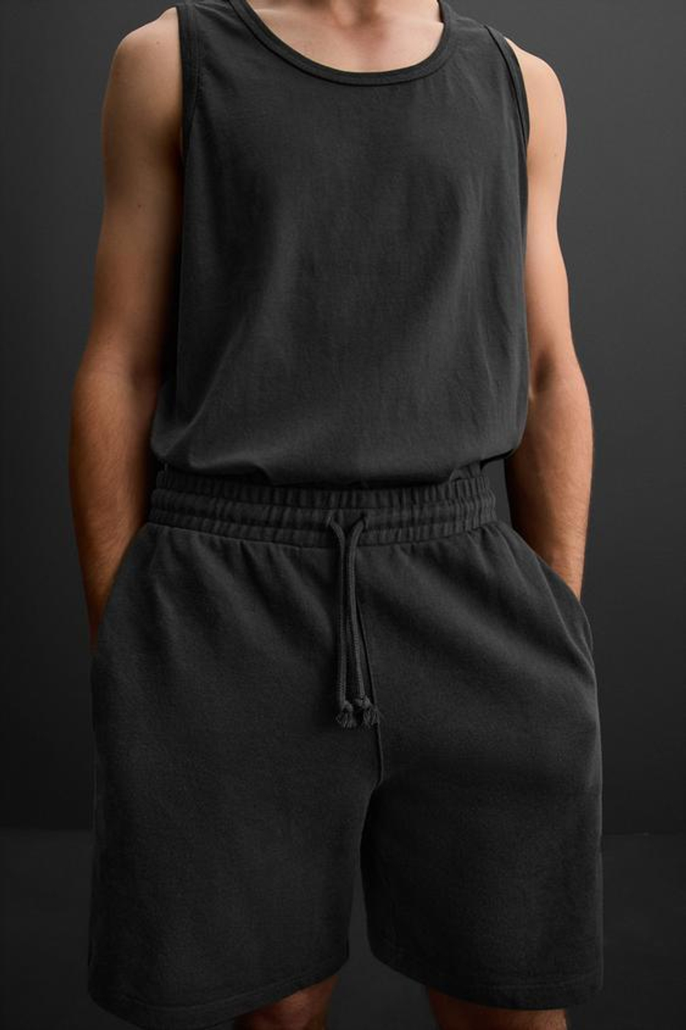 ZARA ШОРТЫ-ДЖОГГЕРЫ, ЧЕРНЫЙ