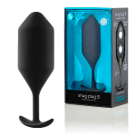 Черная пробка для ношения 14см b-Vibe Snug Plug 5 BV-013-BLK