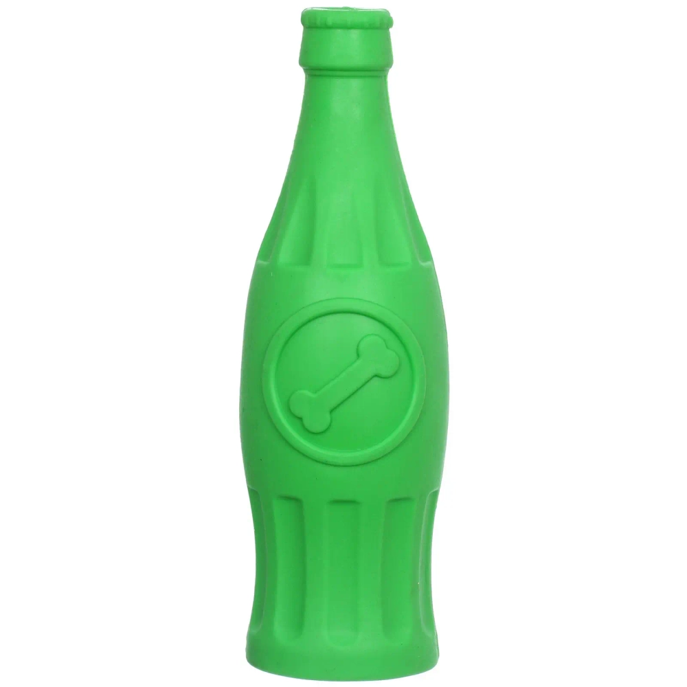 Игрушка TPR для средних и крупных пород собак «Бутылочка», цвет зеленый, 17*4,7см