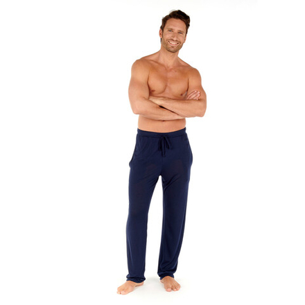 Мужские брюки домашние темно-синие HOM COCOONING Trousers 402674_4000RA