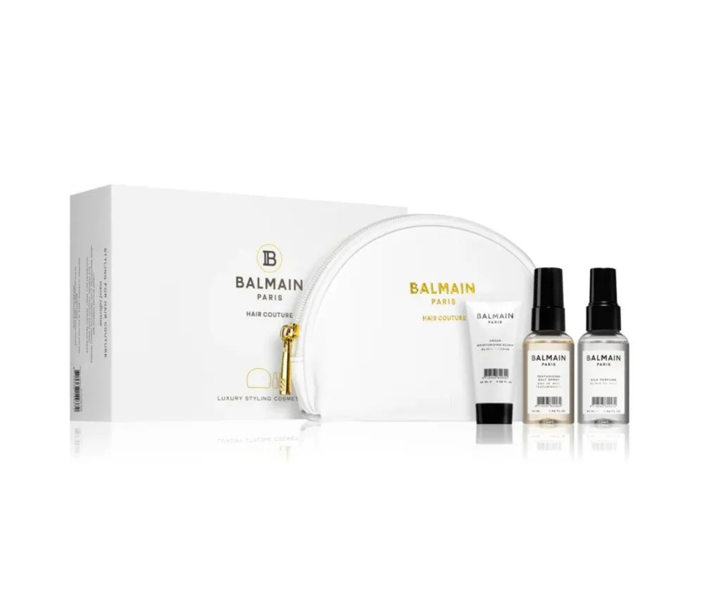 Balmain Hair Couture Белая косметичка со средства для укладки White Cosmetic Styling Bag ДОРОЖНЫЙ ФОРМАТ