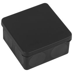 Распаячная коробка ЭРА KOR-100-100-50-9g-2MP-B двухкомпонентная HF стойкая к УФ 100х100х50мм черная прямой монтаж IP67