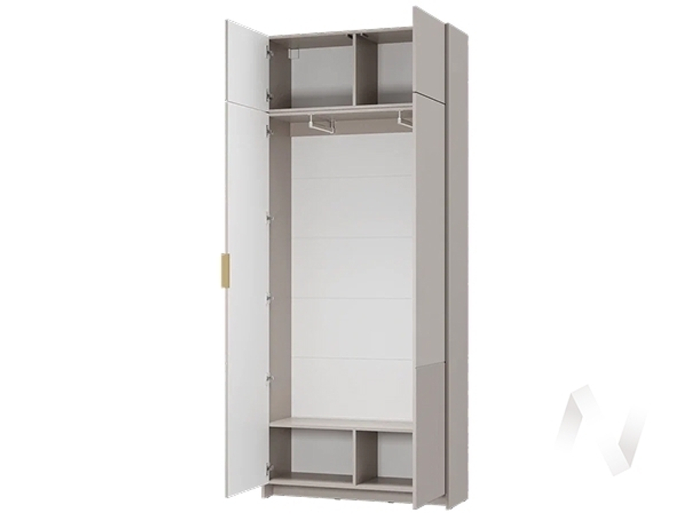 Шкаф 2-х створчатый ШК-01 с антресолью МС Пандора (кашемир/MF03)