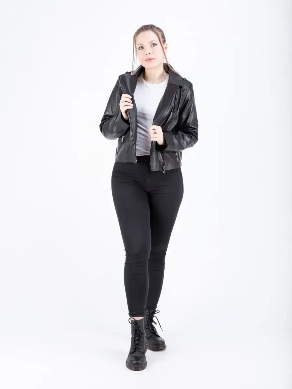 Косуха кожаная куртка женская Турция