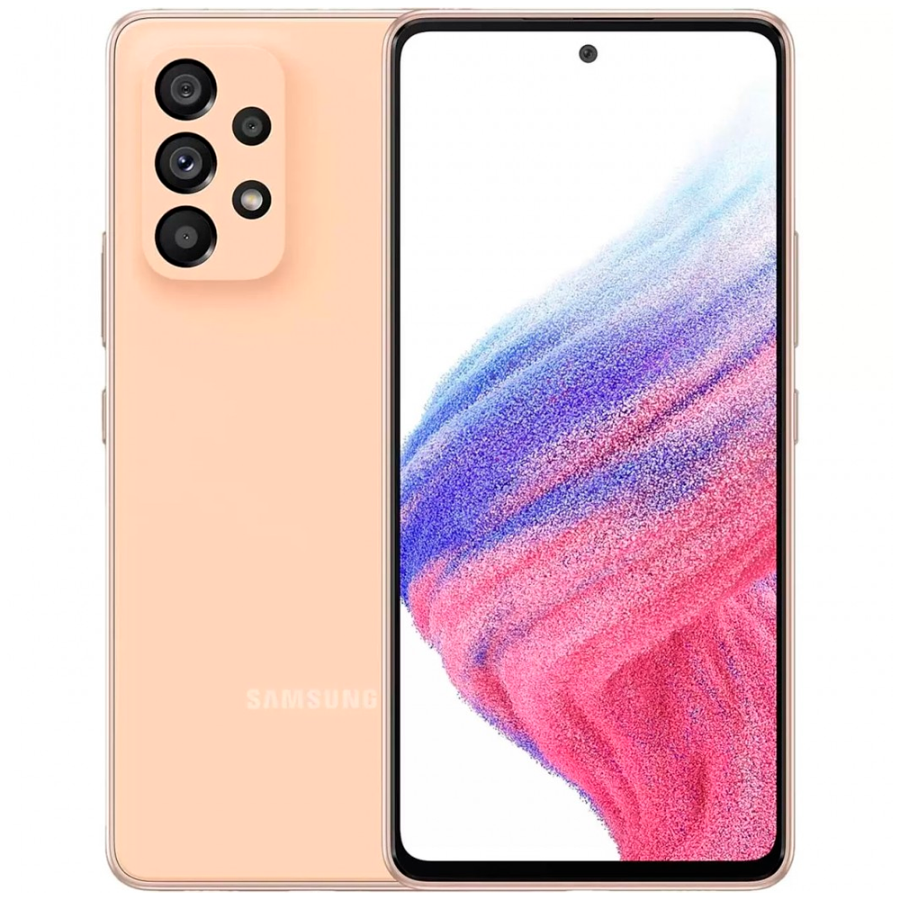 Смартфон Samsung Galaxy A53 5G 8/256GB, Awesome Peach (Персиковый)
