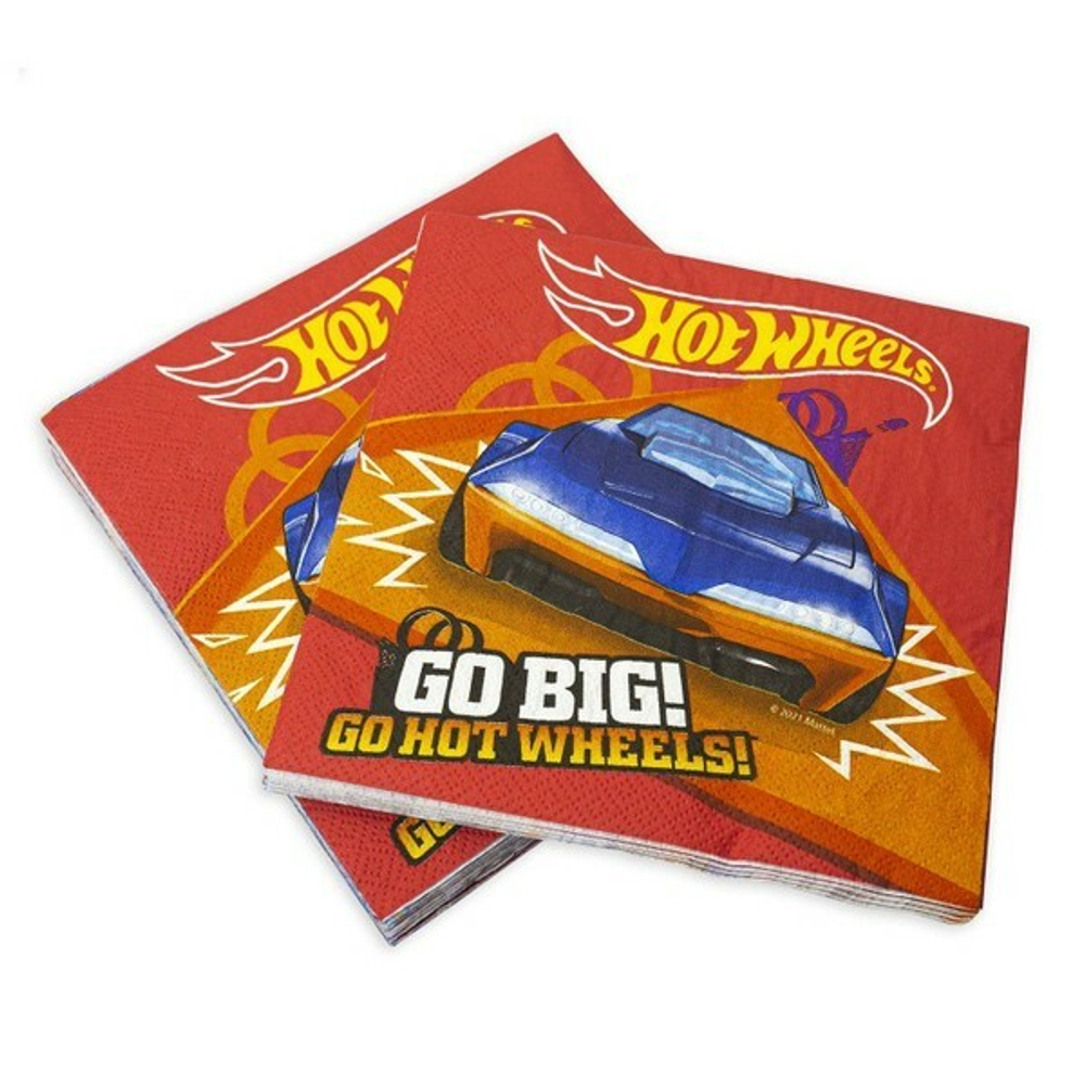 Салфетки бумажные 33*33см Hot Wheels 3 сл., 20л