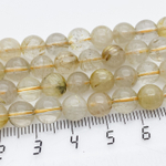 Бусины Кварц рутиловый, диаметр около 7,6 мм, цена за 13 шт (1/4 нити)