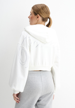 Тостовка женская PUMA ESSENTIALS GRAPHIC Bedazzled FZ Hoodie TR