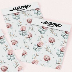 Ткань бифлекс цветок на стебле