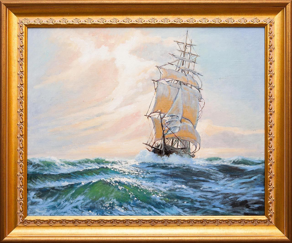 Картина маслом "Морской пейзаж" Воробьев Non KGT