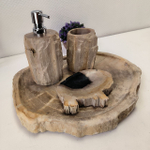 Набор из окаменелого дерева 4 предм Fossil Set NF-63077 поднос 33см*37см