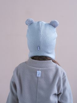 Шапка весенняя/осенняя вязаная ЛОРА (Серебро)