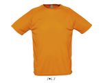 Футболка SPORTY, мужская, полиэстер 140. Оранжевый неон  S