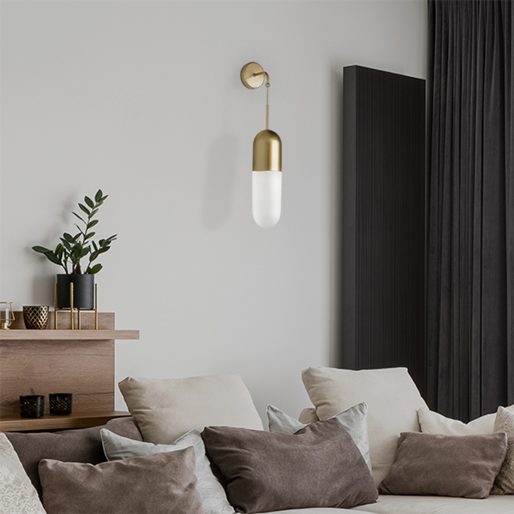 690613 Бра RAMO 1х40W E27 ШАМПАНЬ/БЕЛЫЙ