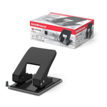 Дырокол Erich Krause "Quadro", 40л., металлический, встроен. линейка