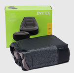 Кресло надувное Intex 68564 Ultra Lounge 137х102х79 см с пуфиком / Шезлонг надувной Интекс велюровый с подстаканником для дома и дачи