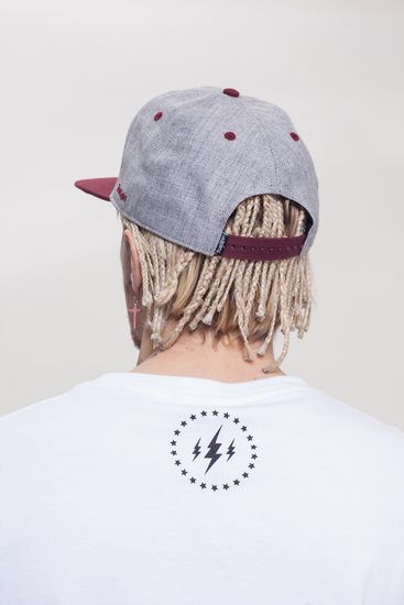 Бейсболка TRUESPIN 4 Letters Busy (Серый (Grey/Bordeaux)