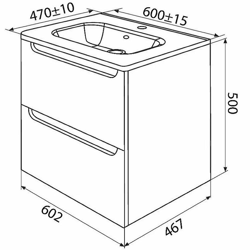 Тумба с раковиной Iddis Edifice 60 EDI60L0i95K светло-серая
