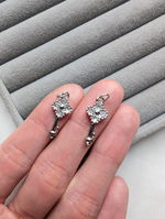 Подвеска ключ с фианитами, 21*9.3мм