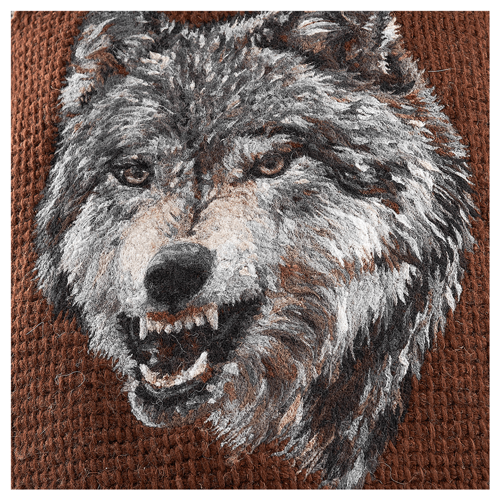 Шерстяной свитер «Сибирский душегрей» волк