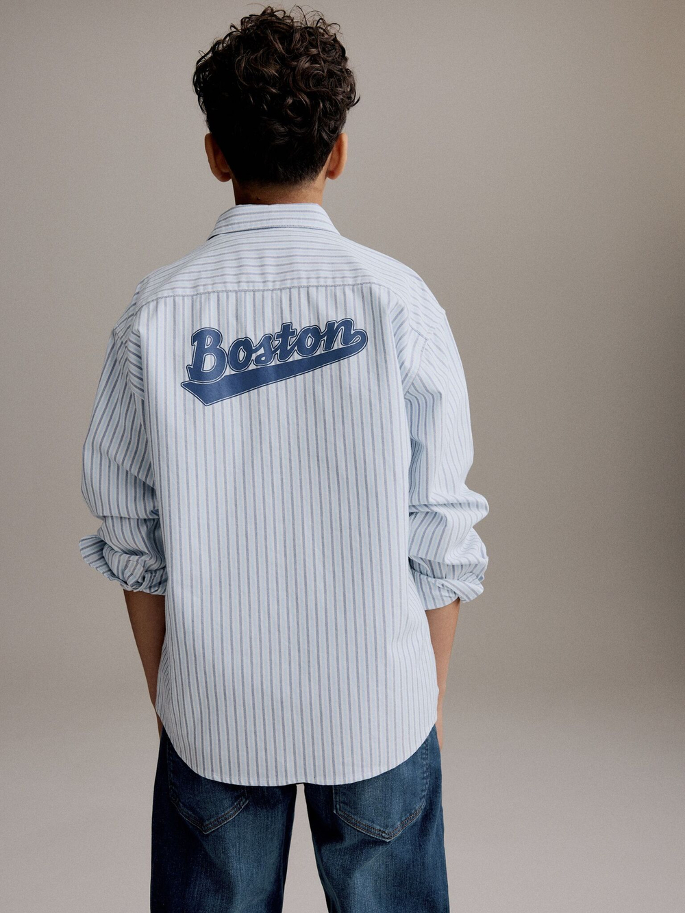 Рубашка для мальчика Next B99-508, Белый, Синий