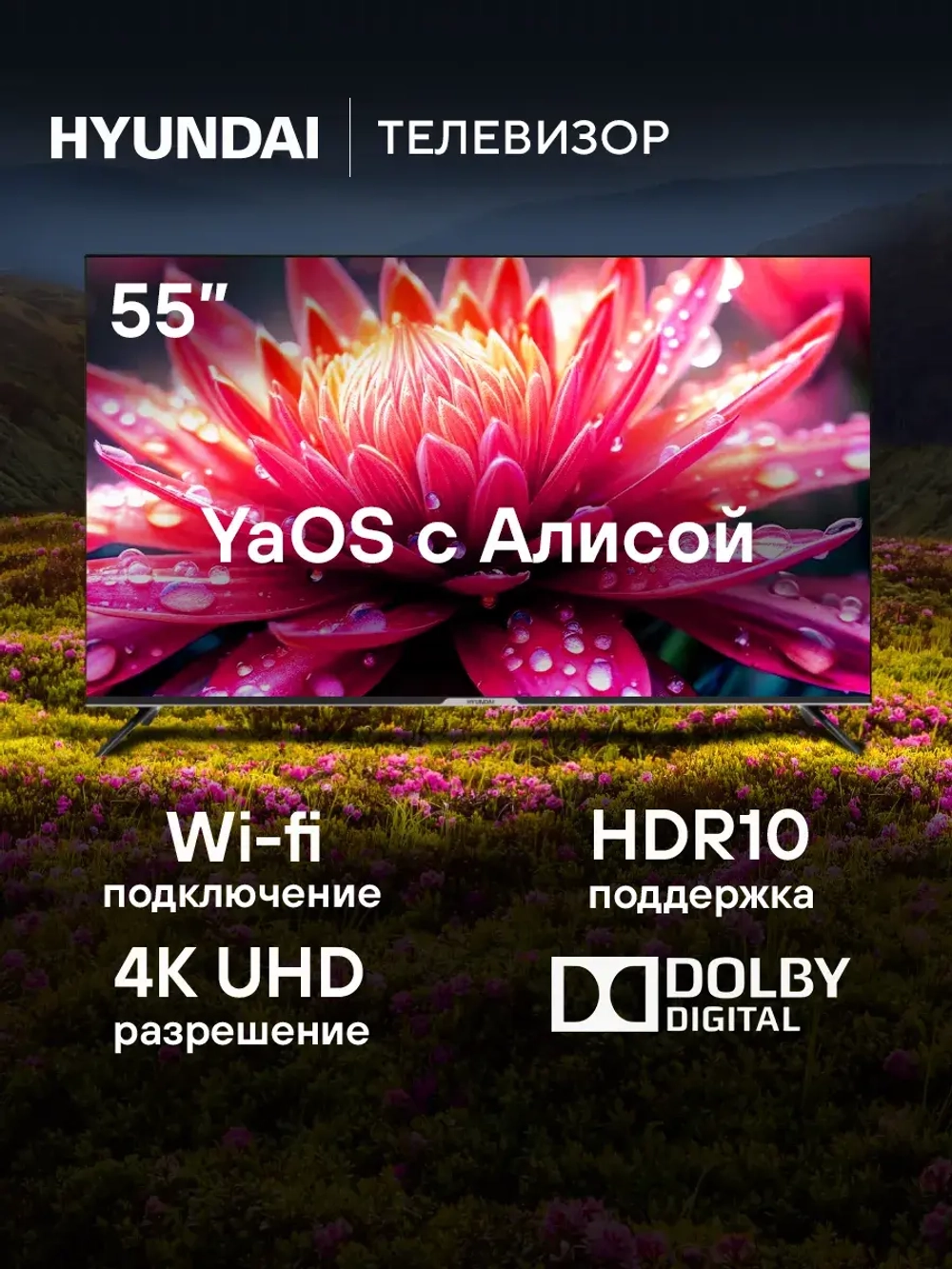 Телевизор H-LED55BU7003 Smart Яндекс.ТВ