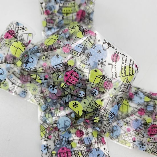 Фольга для дизайна новогодняя №12