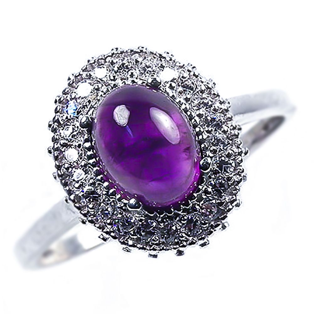 Кольцо "Клаудиа" аметист, циркон