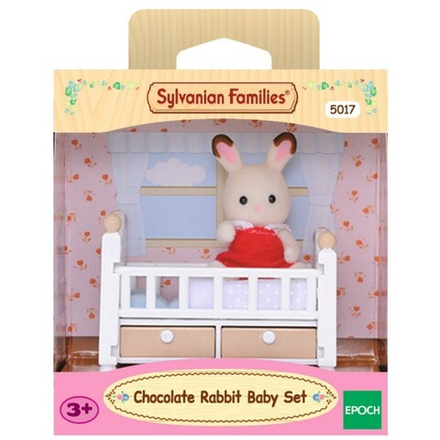 Sylvanian Families - Малыши кролики с шоколадными ушками с кроваткой 5017 / артикул   5017  / GTIN 5054131050170