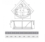 Ванна акриловая Vayer Kaliope 150x150