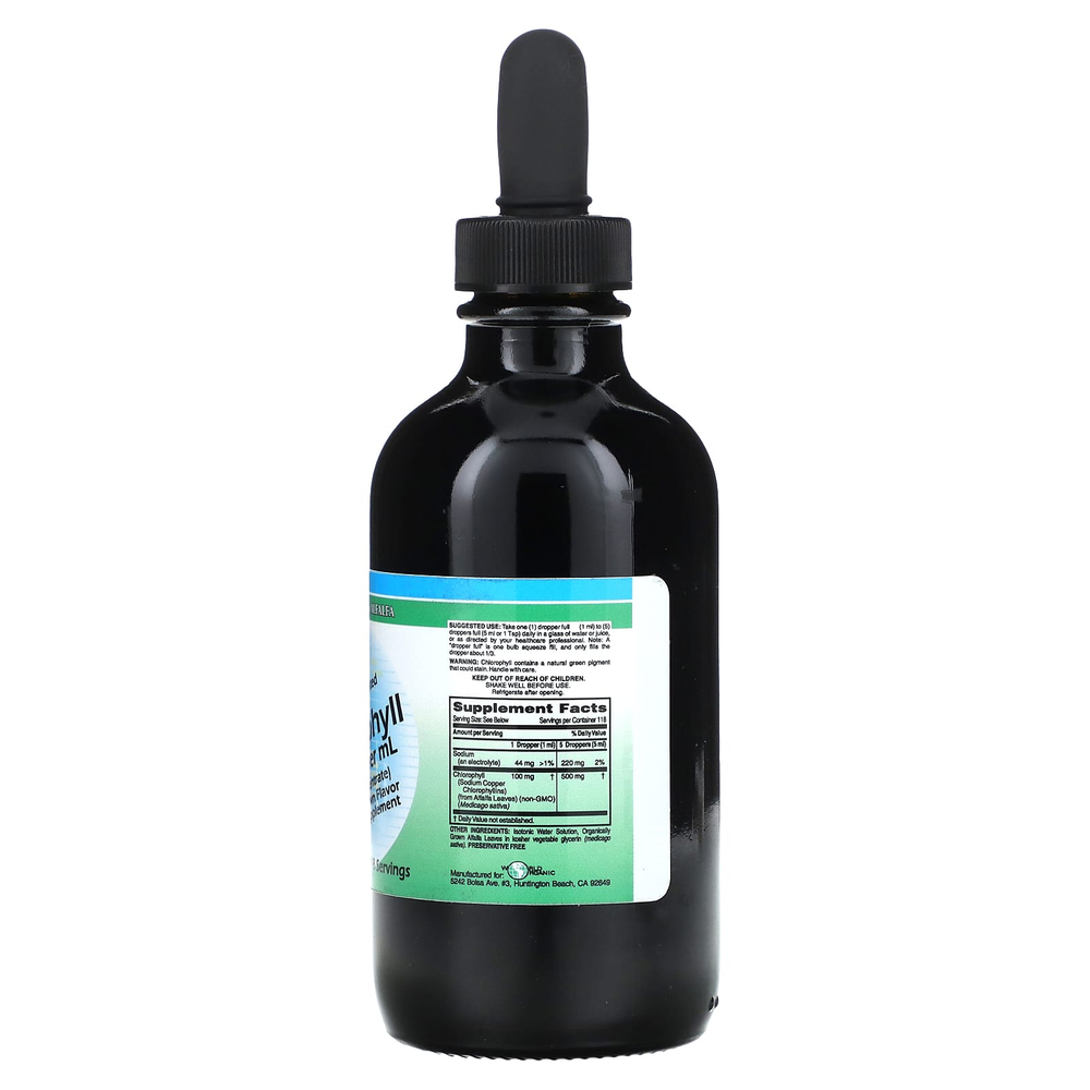 World Organic, ультраконцентрированный жидкий хлорофилл, 118 мл (4 жидк. унции)