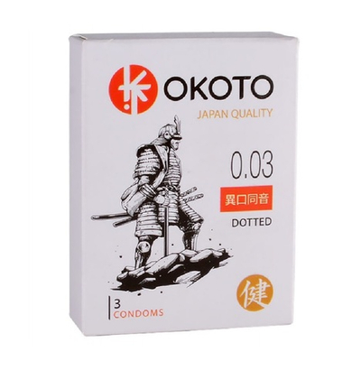 Презервативы Okoto Dotted с точками №3