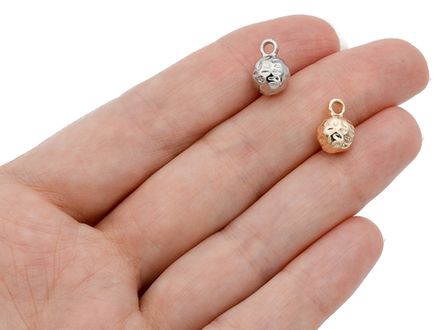 Подвеска "Шар-Мятый Металл" 7,3мм