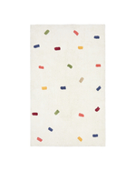 Ковер Epifania белый хлопок с разноцветными точками 90 x 150 см