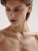 Подвеска Ключик на шнурке, позолота