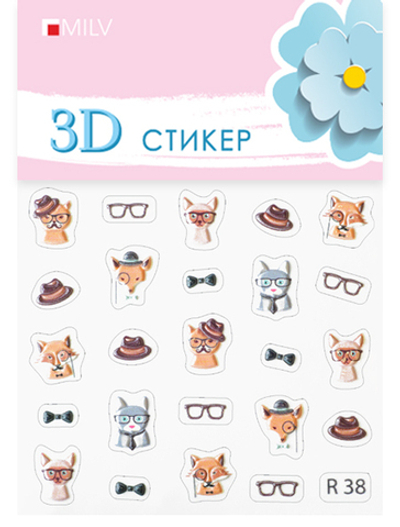 MILV 3D-Стикер R 38