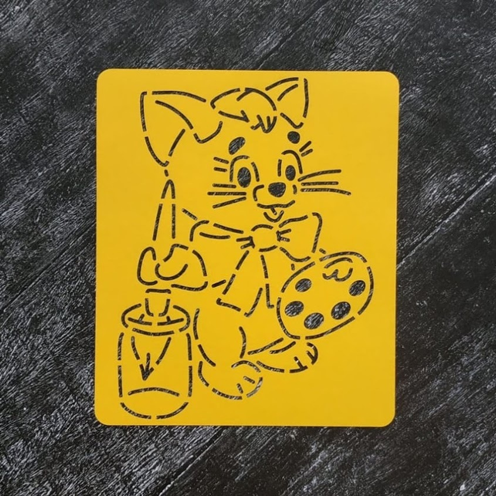 Трафарет №16 Кот художник