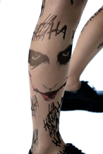 Колготки с принтом в виде Джокера (Размер: S-M-L) (Цвет: бежевый)