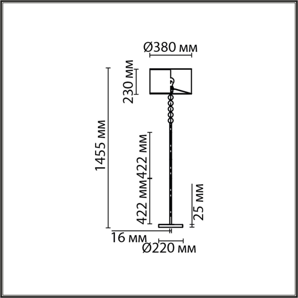 8078/1F LN Торшер E27 1*60Вт 220В IP20 NEOCLASSI