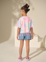 Футболка для девочки Next AG5-735, Розовый, Голубой