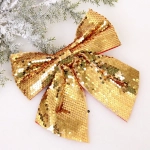 Бант на ёлку «Сияние» 20*22 см, Золото