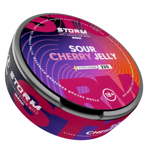 STORM BY ШОК SOUR CHERRY JELLY (220 МГ) - КИСЛЫЙ ВИШНЕВЫЙ МАРМЕЛАД