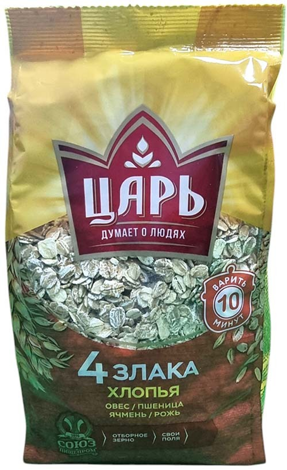 Царь™ Хлопья из 4 злаков 400гр м/у (1х20)