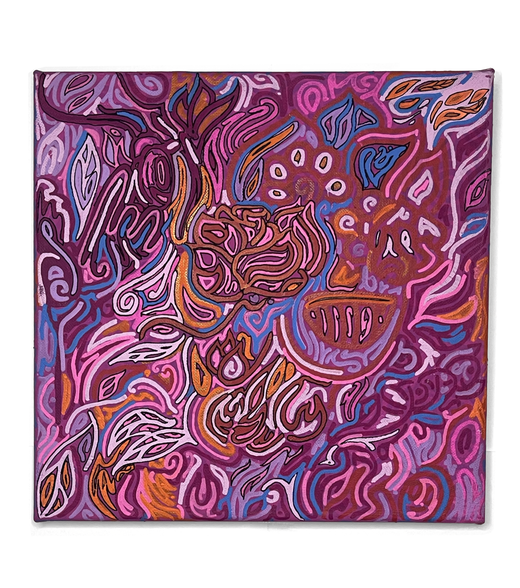 Цветок на розовом фоне