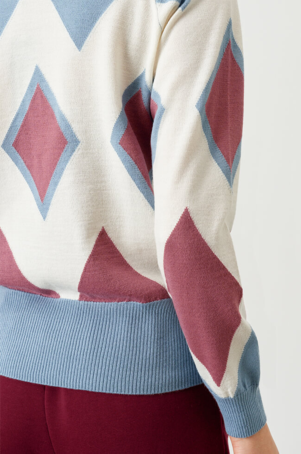 22739 Джемпер женский (голубой принт)